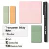 imageMr Pen Transparent Sticky Notes 200 pcs Pastel Colors See Through Sticky Notes Sticky Notes Transparent Sticky Notes Clear Annotation Sticky Notes Bible Sticky Notes Sticky Notes for BooksPastel 2