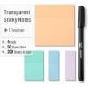 imageMr Pen Transparent Sticky Notes 200 pcs Pastel Colors See Through Sticky Notes Sticky Notes Transparent Sticky Notes Clear Annotation Sticky Notes Bible Sticky Notes Sticky Notes for BooksPastel 1