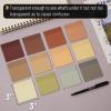 imageMr Pen Transparent Sticky Notes 3quotx3quot Neutral Tones 12 Pads 600 Sheets See Through Bulk Translucent ClearFall Foliage