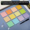 imageMr Pen Transparent Sticky Notes 3quotx3quot Neutral Tones 12 Pads 600 Sheets See Through Bulk Translucent ClearMacron Pastel