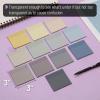 imageMr Pen Transparent Sticky Notes 3quotx3quot Neutral Tones 12 Pads 600 Sheets See Through Bulk Translucent ClearNeutral Tones