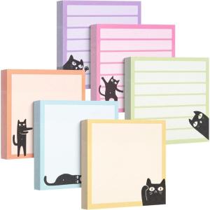 imageMr Pen Sticky Notes 3quot x 3quot 6 Pads 480 Sheets Black Cat Sticky Notes Cat Notepad Sticky Note Set Cute Notepads Aesthetic Sticky Notes Set Cute Sticky Notes Cute Fun Sticky Notes