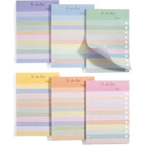 imageMr Pen To Do List Sticky Notes 4quotx6quot 6 Pads 300 Sheets Striped and Lined Daily Planner Todo Notepad
