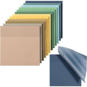 imageMr Pen Transparent Sticky Notes 3quotx3quot Neutral Tones 12 Pads 600 Sheets See Through Bulk Translucent ClearCoastal Calm