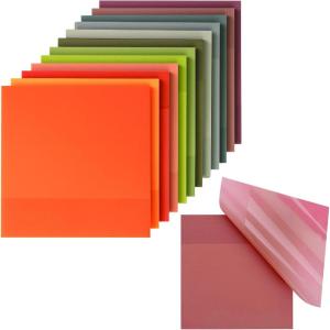 imageMr Pen Transparent Sticky Notes 3quotx3quot Neutral Tones 12 Pads 600 Sheets See Through Bulk Translucent ClearEarthy