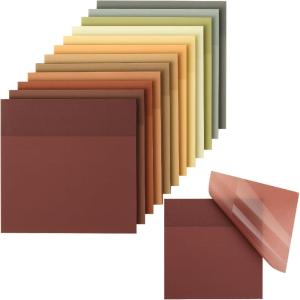imageMr Pen Transparent Sticky Notes 3quotx3quot Neutral Tones 12 Pads 600 Sheets See Through Bulk Translucent ClearFall Foliage