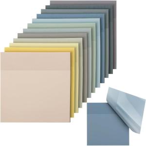 imageMr Pen Transparent Sticky Notes 3quotx3quot Neutral Tones 12 Pads 600 Sheets See Through Bulk Translucent ClearNeutral Tones