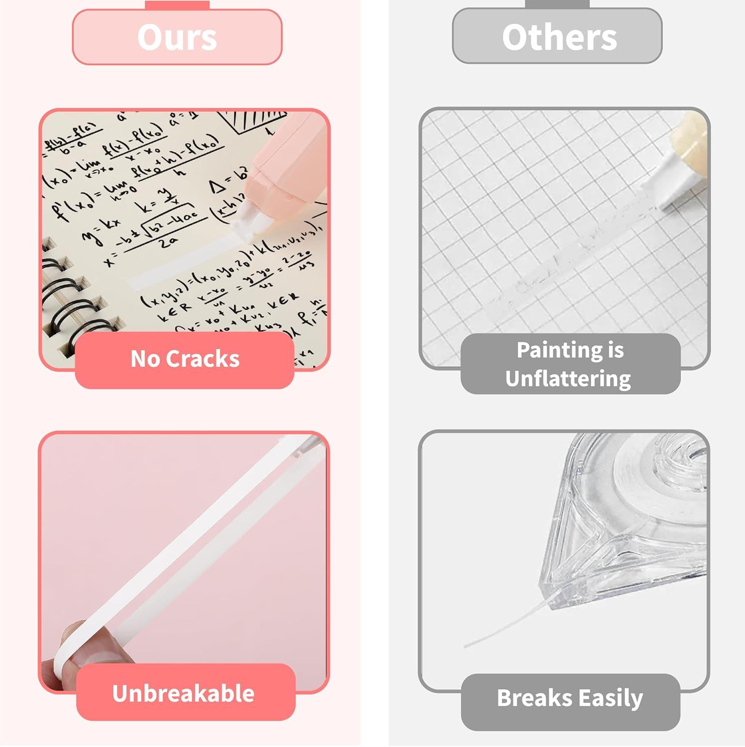 imageMr Pen Aesthetic Correction Tape 02quot x 197quot 12 pcs Pastel Colors Cute Correction TapeMocha Blush Barrel