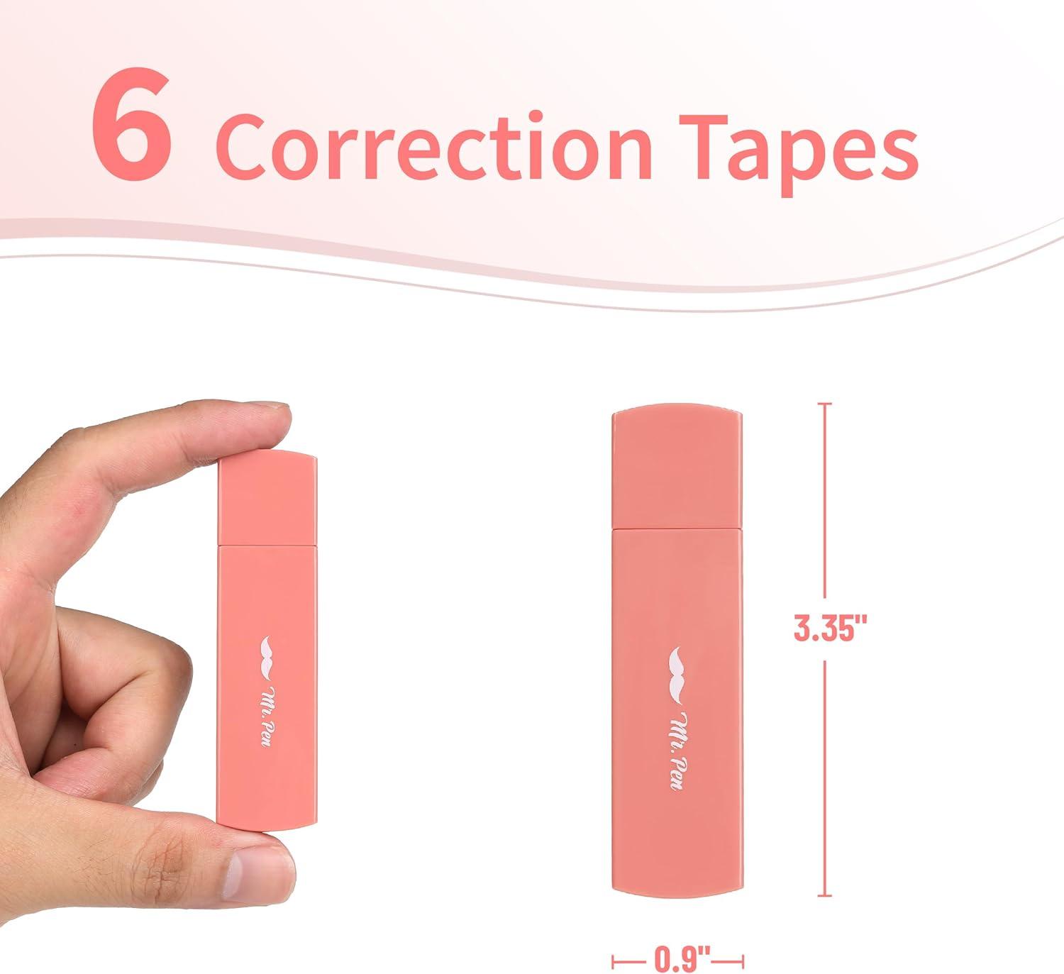 imageMr Pen Aesthetic Correction Tape 02quot x 197quot 12 pcs Pastel Colors Cute Correction TapeMocha Blush Barrel