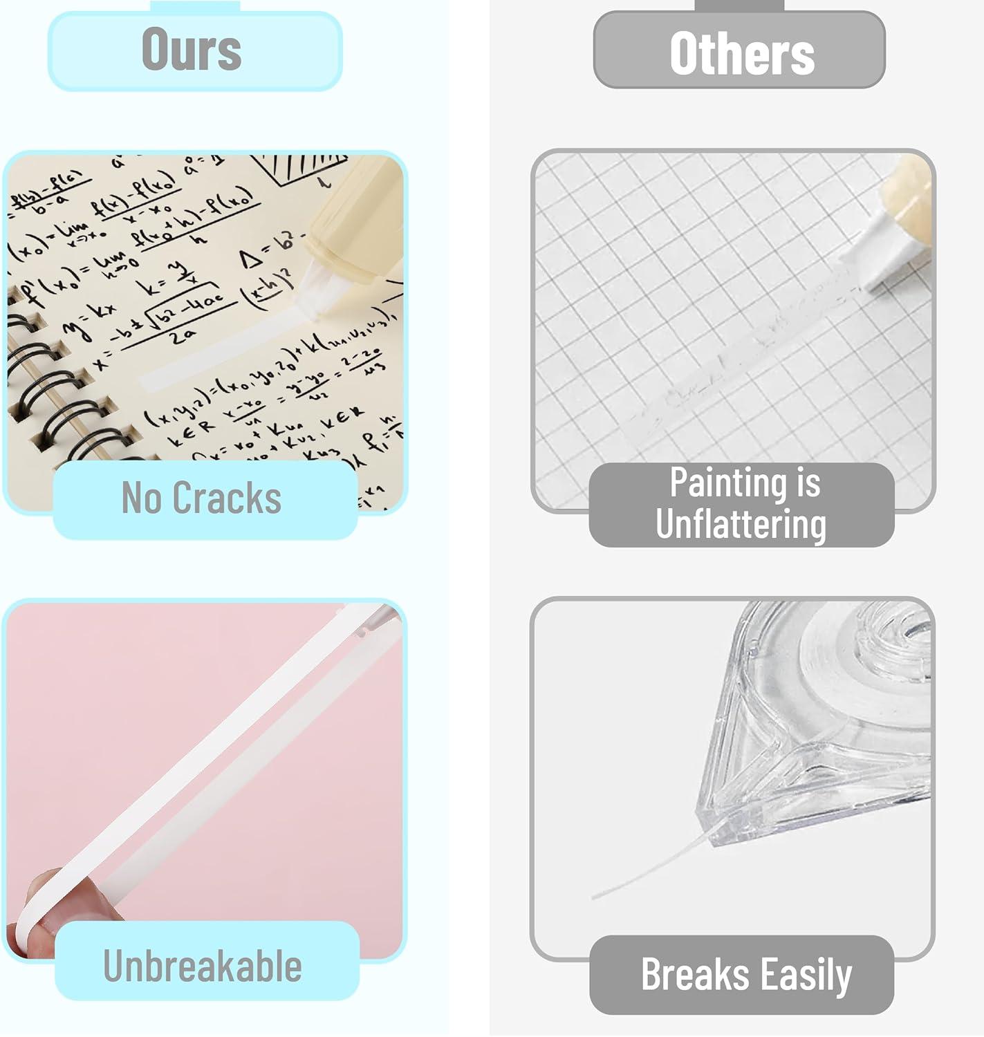 imageMr Pen Aesthetic Correction Tape 02quot x 197quot 12 pcs Pastel Colors Cute Correction TapePastel Barrel