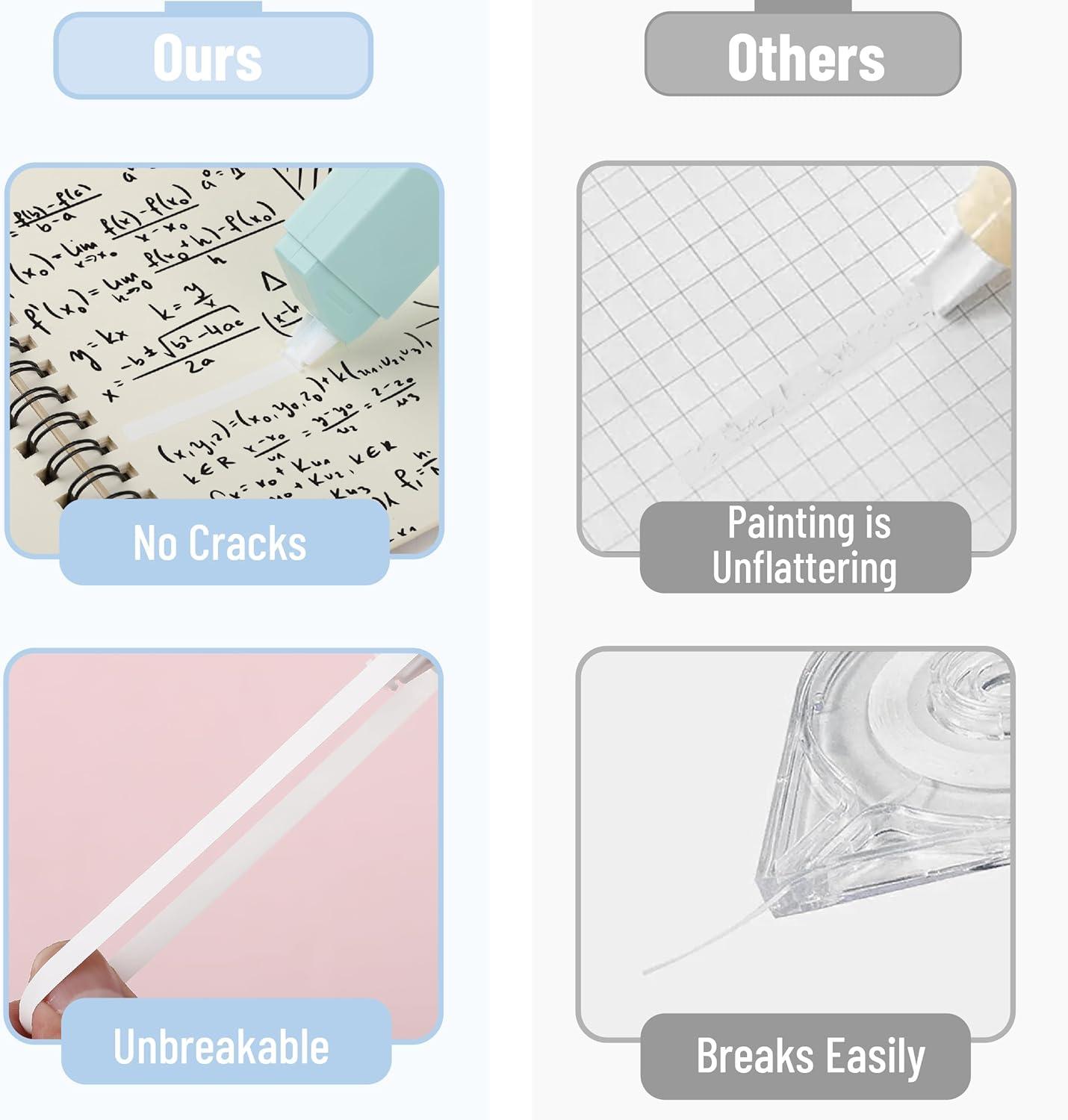 imageMr Pen Aesthetic Correction Tape 02quot x 236quot 6 pcs Pastel Colors Cute Correction TapePastel Barrel