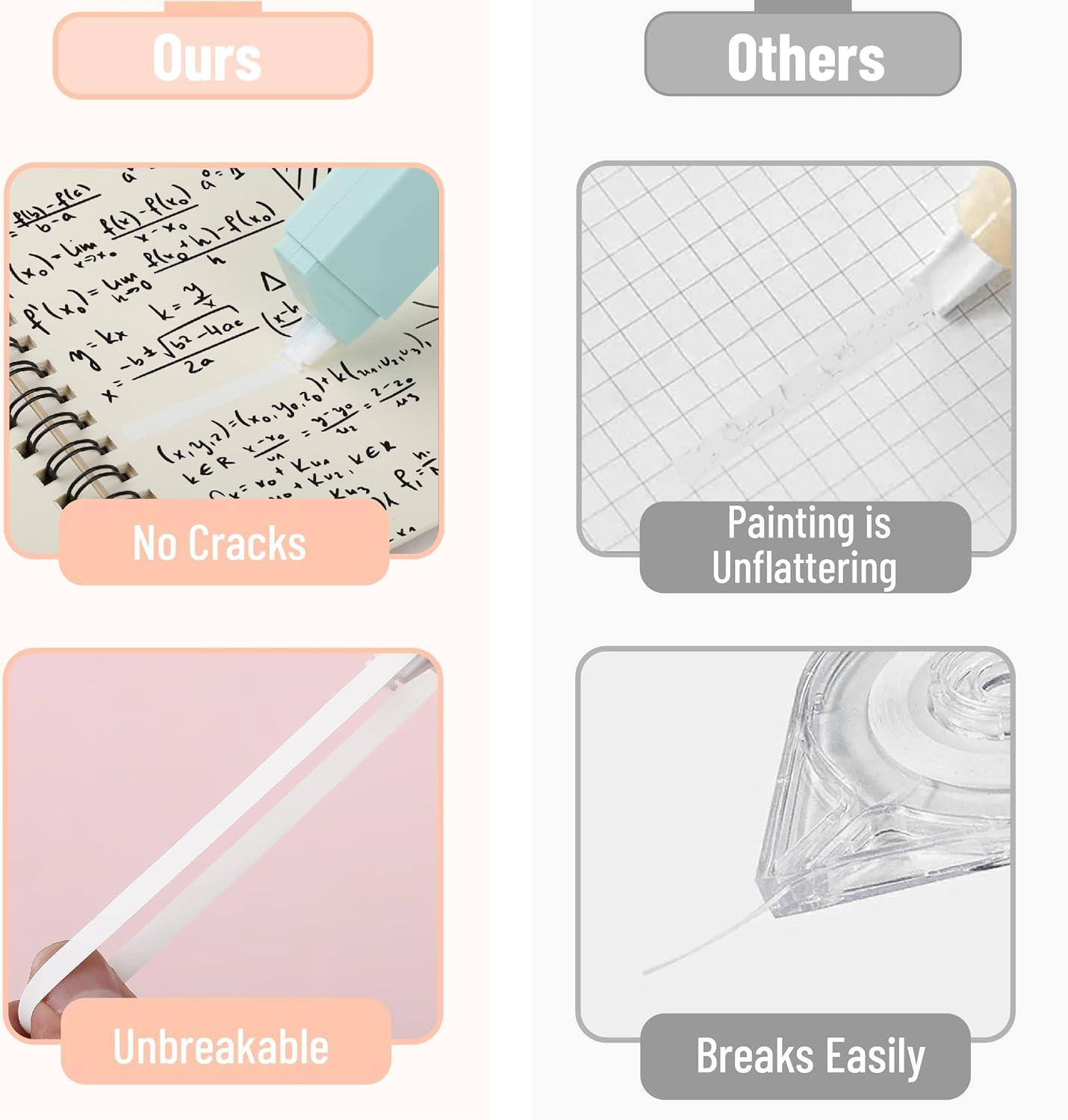 imageMr Pen Aesthetic Correction Tape 02quot x 236quot 6 pcs Pastel Colors Cute Correction TapePastel Barrel