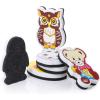 imageMr Pen  Animal ampamp Pen Shaped Whiteboard Eraser 6 Pack Multicolor Foam and Felt Magnetic Perfect for Classroom ampamp Game Centers