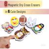 imageMr Pen  Animal ampamp Pen Shaped Whiteboard Eraser 6 Pack Multicolor Foam and Felt Magnetic Perfect for Classroom ampamp Game Centers