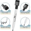 imageMr Pen Magnetic Dry Erase Markers  12 Pack Black Fine Tip with Eraser CapBlack
