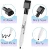 imageMr Pen Magnetic Dry Erase Markers  12 Pack Black Fine Tip with Eraser CapBlack