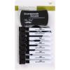 imageMr Pen Magnetic Dry Erase Markers  12 Pack Black Fine Tip with Eraser CapBlack