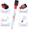 imageMr Pen Magnetic Dry Erase Markers  12 Pack Black Fine Tip with Eraser Capred  blue  green  orange  purple  pink  yellow  black