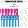 imageMr Pen Retractable Mechanical Pencil Eraser Pack of 6 Pastel Colors Artist ampamp Pen EraserBlue  Pink