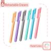 imageMr Pen Retractable Mechanical Pencil Eraser Pack of 6 Pastel Colors Artist ampamp Pen EraserPastel
