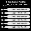 imageMr Pen White Paint Pen 6 Pack WaterBased Acrylic Paint Marker White Paint Marker White Pens for Art White Markers for Black Paper White Paint Pen Medium Tip White Fabric Pen