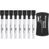 imageMr Pen Magnetic Dry Erase Markers  12 Pack Black Fine Tip with Eraser CapBlack