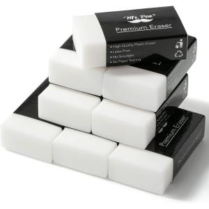 imageMr Pen Pencil Eraser 8 Pack White Erasers Erasers for Artists Artist Eraser Drawing Erasers for Sketching Large Eraser Pencil Erasers Art Erasers for Drawing White Eraser School ErasersWhite