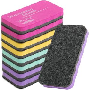 imageMr Pen White Board Erasers 8 Pack Vibrant Colors Magnetic Dry Erase Eraser Whiteboard EraserPastel