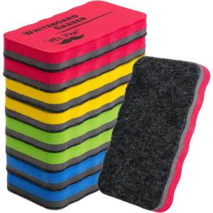 imageMr Pen White Board Erasers 8 Pack Vibrant Colors Magnetic Dry Erase Eraser Whiteboard EraserVibrant