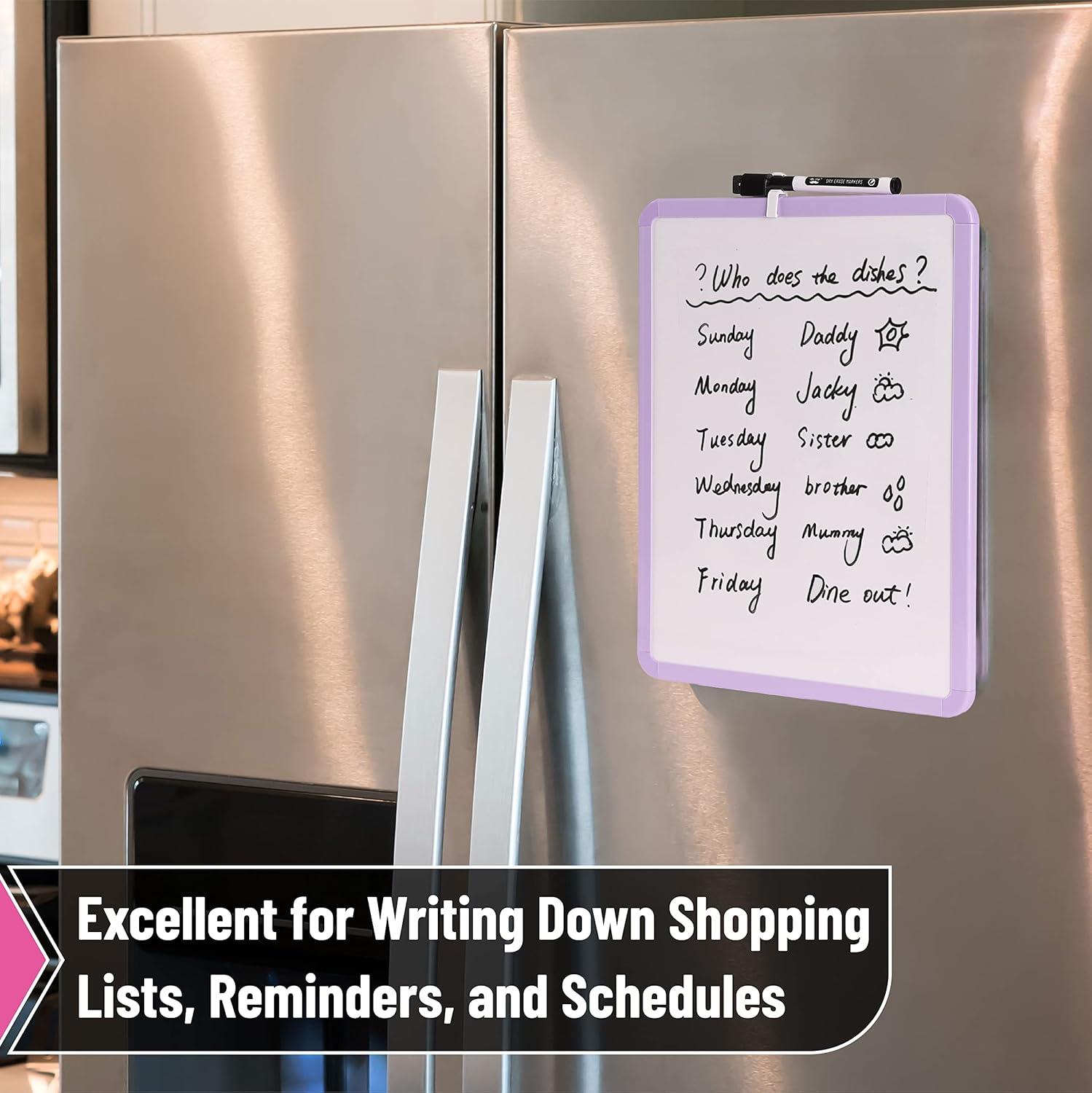 imageMr Pen Dry Erase Board 14quot x 11quot with a Black Dry Erase Marker Light Coral Frame Small White Board White Board for Kids White Board for Students Small Dry Erase Board Mini White BoardPurple