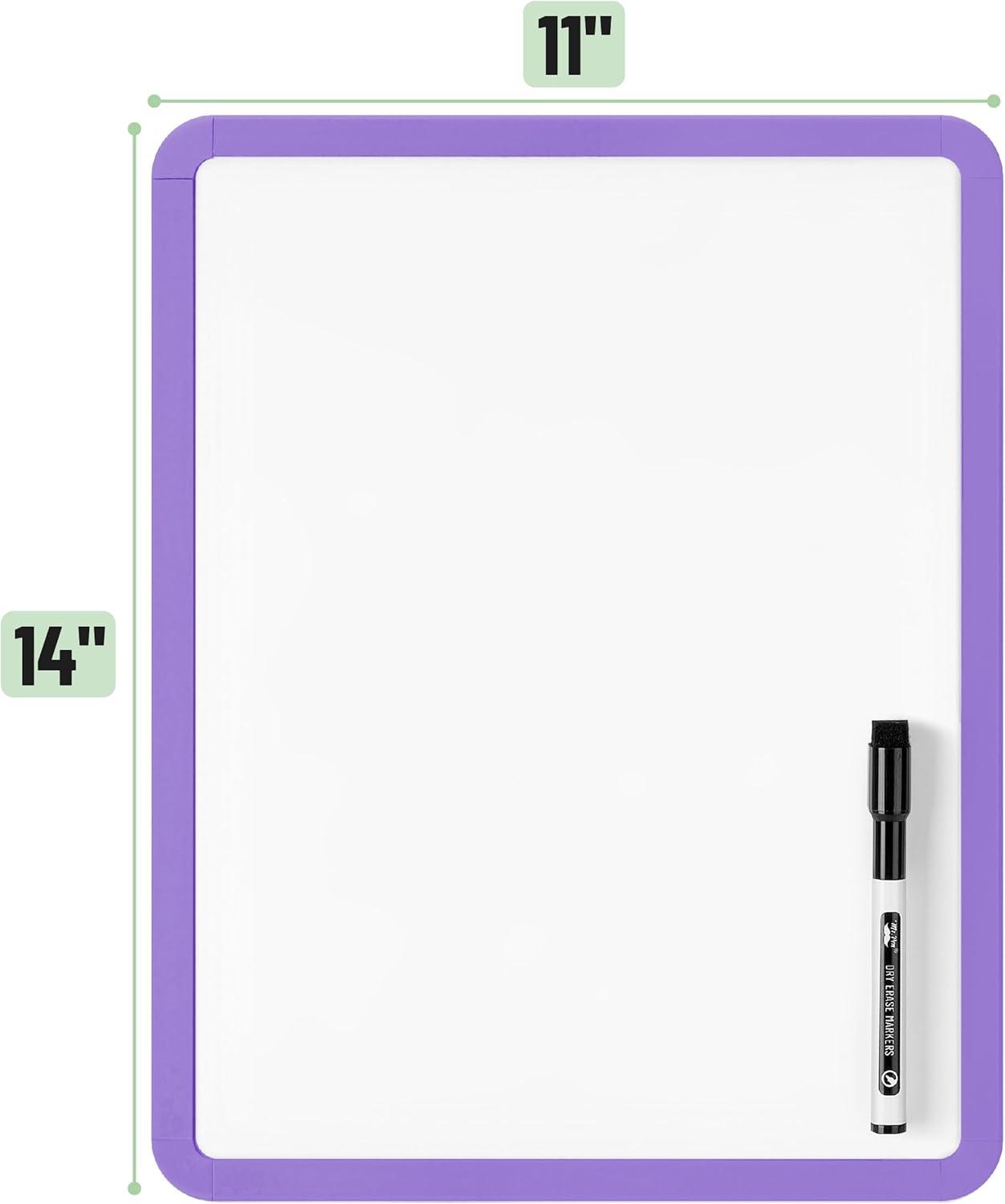 imageMr Pen Dry Erase Board 14quot x 11quot with a Black Dry Erase Marker Light Coral Frame Small White Board White Board for Kids White Board for Students Small Dry Erase Board Mini White BoardPurple 2