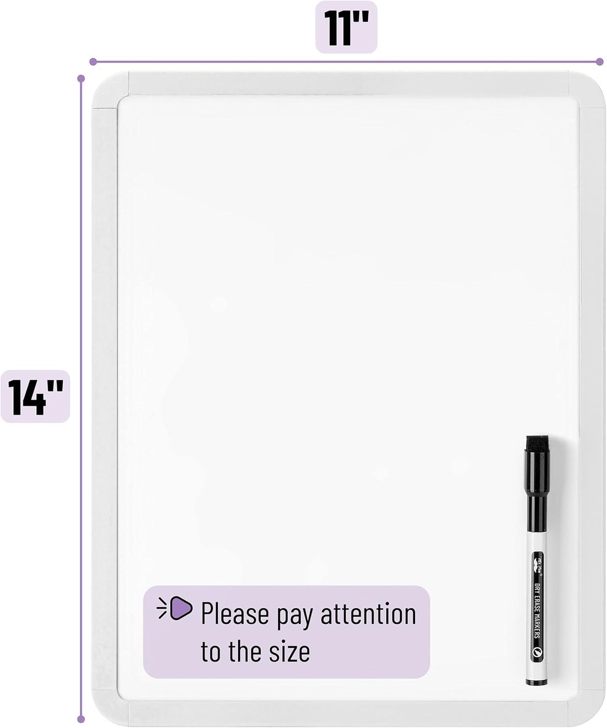 imageMr Pen Dry Erase Board 14quot x 11quot with a Black Dry Erase Marker Light Coral Frame Small White Board White Board for Kids White Board for Students Small Dry Erase Board Mini White BoardWhite
