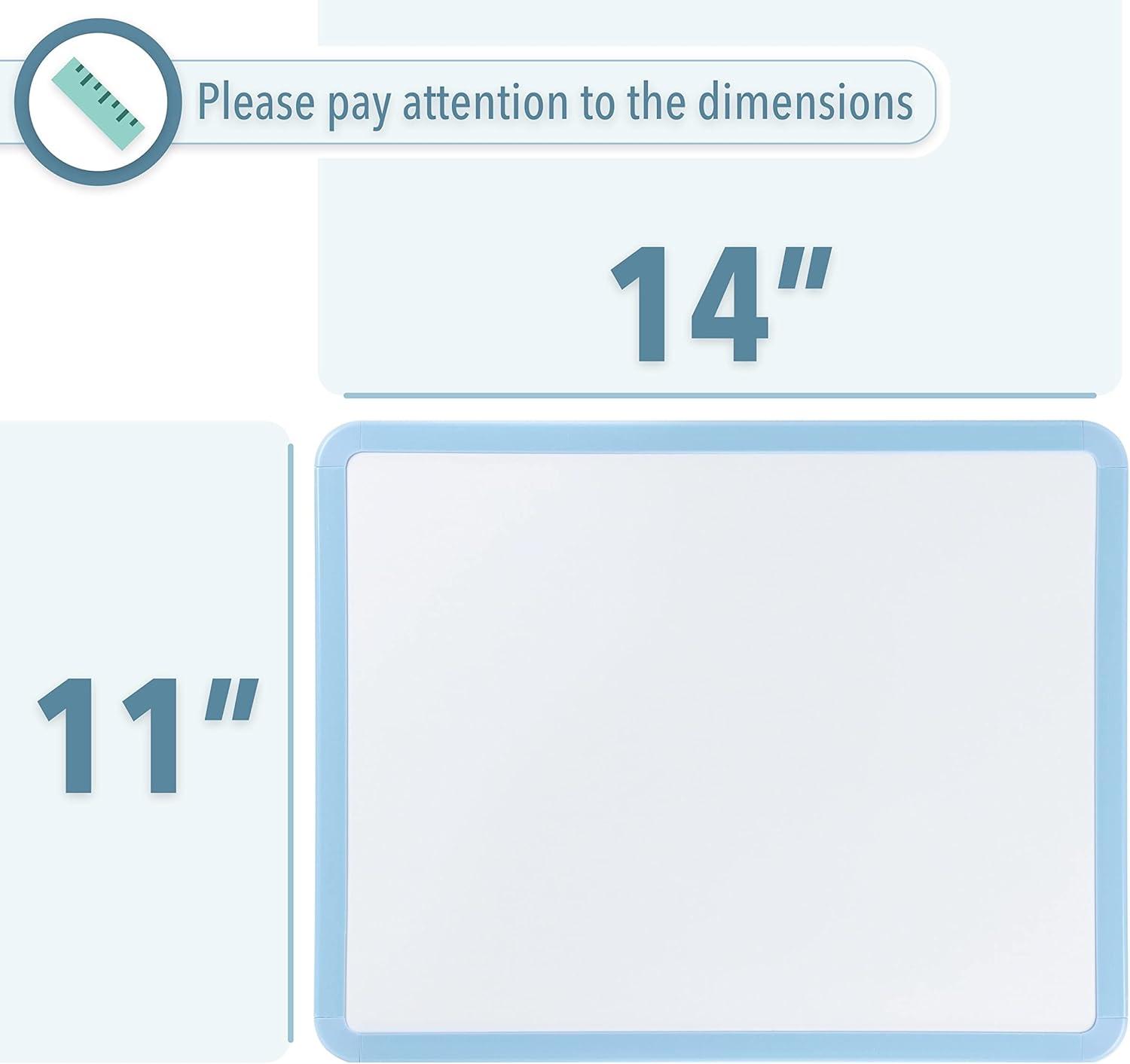 imageMr Pen Dry Erase Board 14quot x 11quot with a Black Dry Erase Marker Light Coral Frame Small White Board White Board for Kids White Board for Students Small Dry Erase Board Mini White BoardBlue