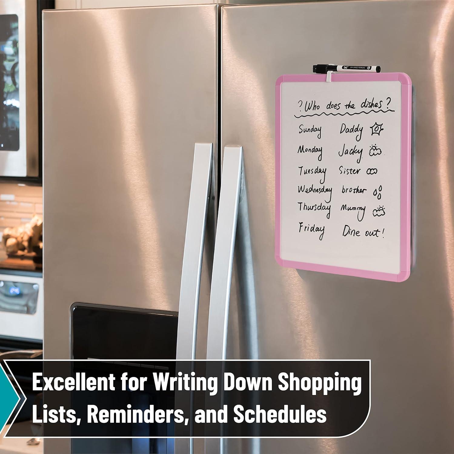 imageMr Pen Dry Erase Board 14quot x 11quot with a Black Dry Erase Marker Light Coral Frame Small White Board White Board for Kids White Board for Students Small Dry Erase Board Mini White BoardPink