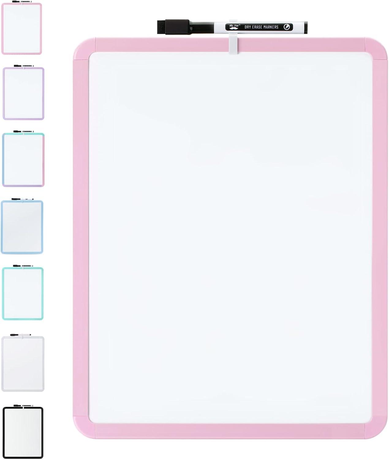 imageMr Pen Dry Erase Board 14quot x 11quot with a Black Dry Erase Marker Light Coral Frame Small White Board White Board for Kids White Board for Students Small Dry Erase Board Mini White BoardPink