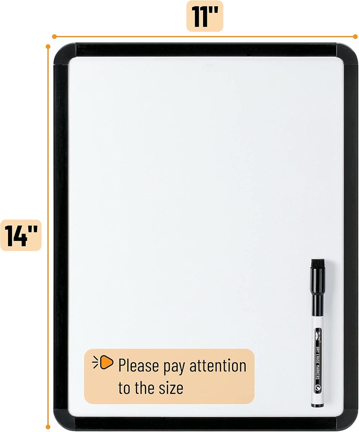 imageMr Pen Dry Erase Board 14quot x 11quot with a Black Dry Erase Marker Light Coral Frame Small White Board White Board for Kids White Board for Students Small Dry Erase Board Mini White BoardBlack