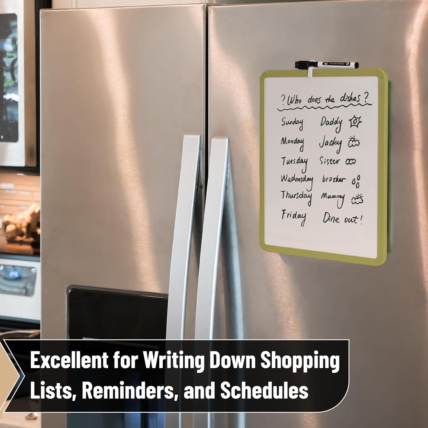 imageMr Pen Dry Erase Board 14quot x 11quot with a Black Dry Erase Marker Light Coral Frame Small White Board White Board for Kids White Board for Students Small Dry Erase Board Mini White BoardOlive Green