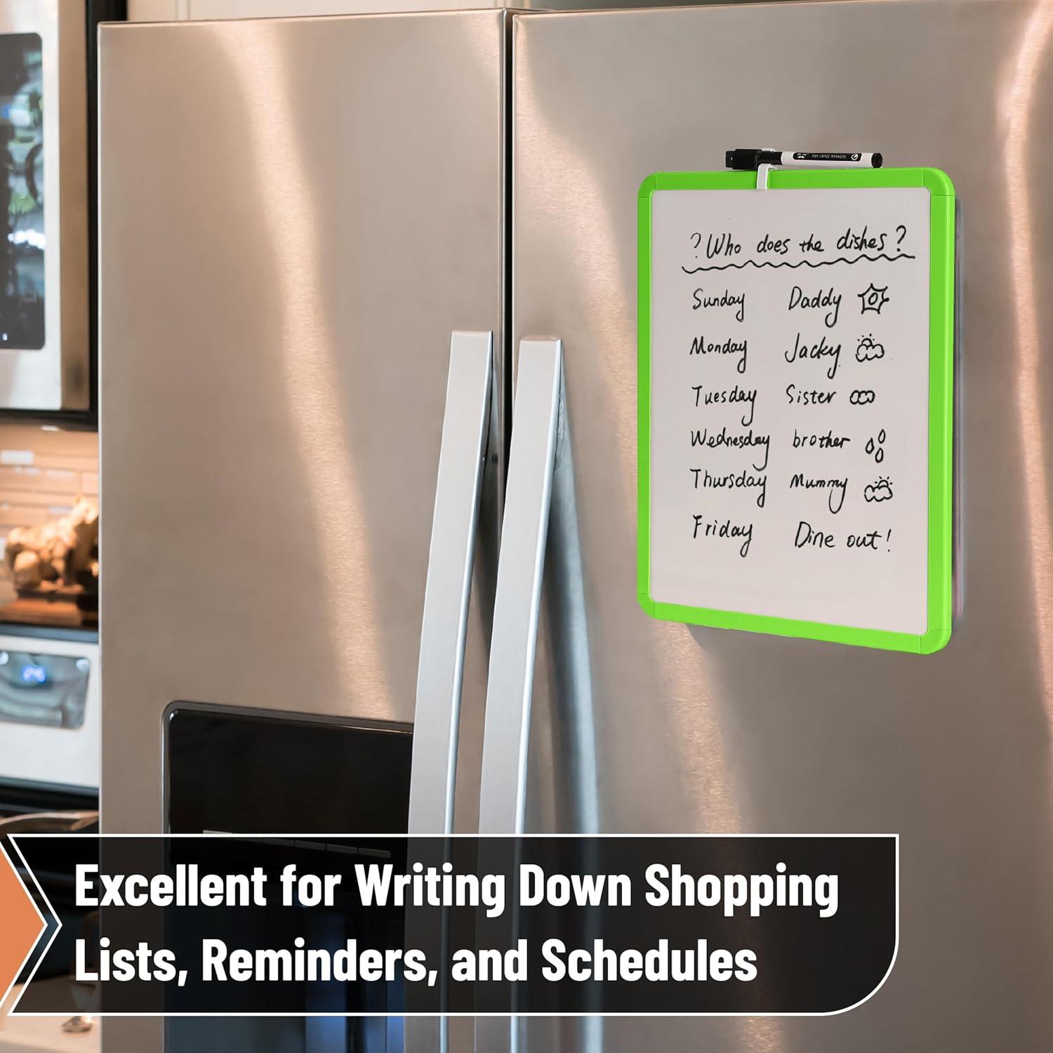 imageMr Pen Dry Erase Board 14quot x 11quot with a Black Dry Erase Marker Light Coral Frame Small White Board White Board for Kids White Board for Students Small Dry Erase Board Mini White BoardLime Green