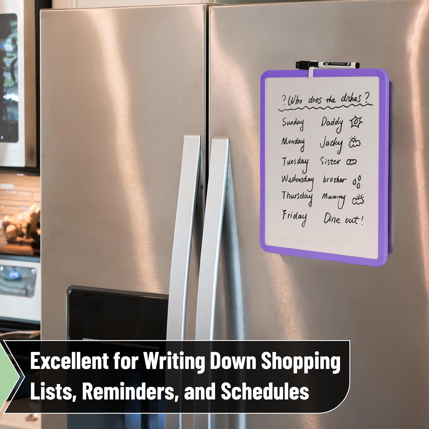 imageMr Pen Dry Erase Board 14quot x 11quot with a Black Dry Erase Marker Light Coral Frame Small White Board White Board for Kids White Board for Students Small Dry Erase Board Mini White BoardPurple 2
