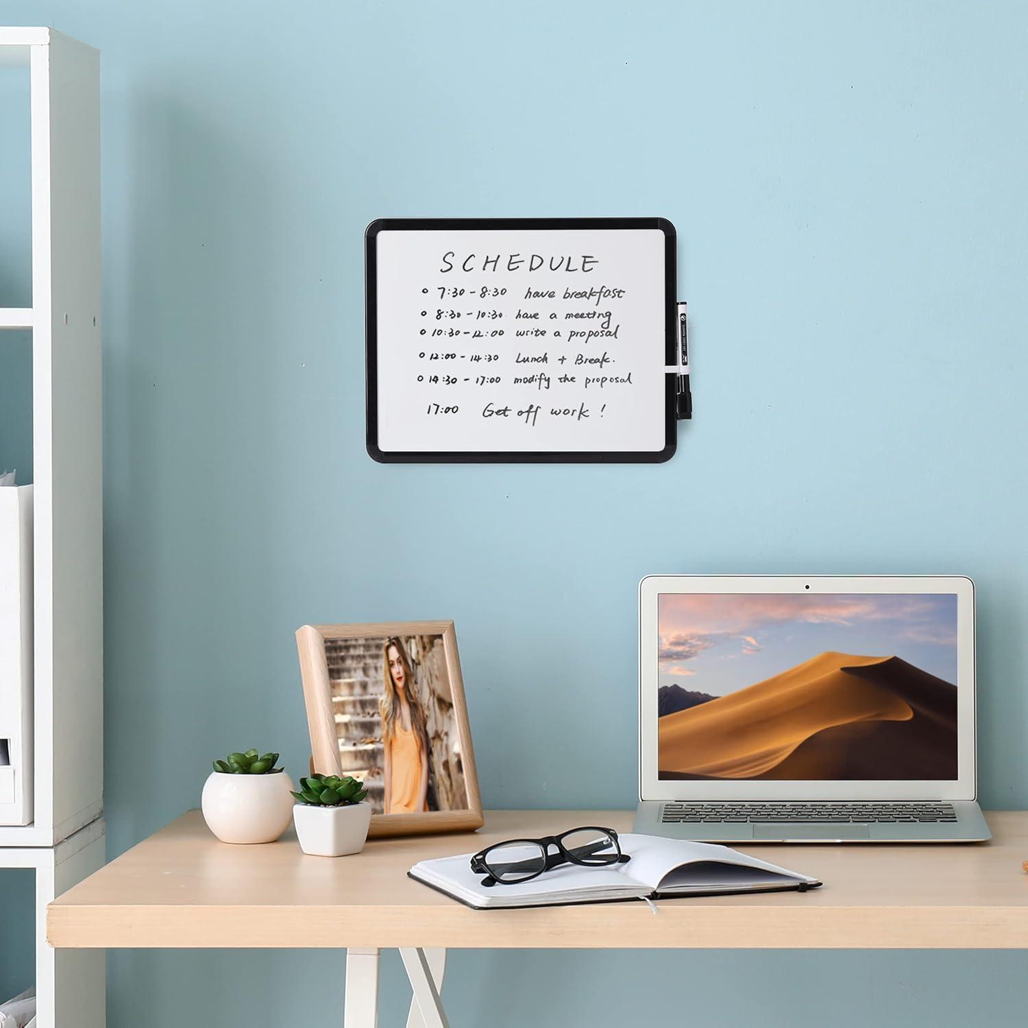 imageMr Pen Dry Erase Board 14quot x 11quot with a Black Dry Erase Marker Light Coral Frame Small White Board White Board for Kids White Board for Students Small Dry Erase Board Mini White BoardBlack