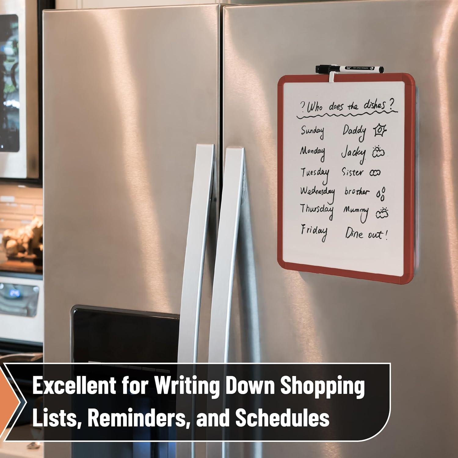 imageMr Pen Dry Erase Board 14quot x 11quot with a Black Dry Erase Marker Light Coral Frame Small White Board White Board for Kids White Board for Students Small Dry Erase Board Mini White BoardChocolate Brown