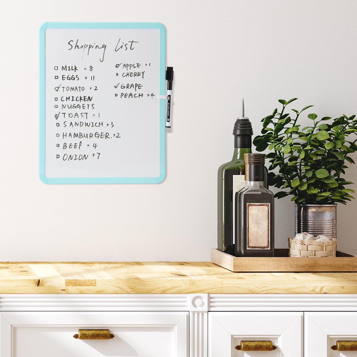 imageMr Pen Dry Erase Board 14quot x 11quot with a Black Dry Erase Marker Light Coral Frame Small White Board White Board for Kids White Board for Students Small Dry Erase Board Mini White BoardMint Green