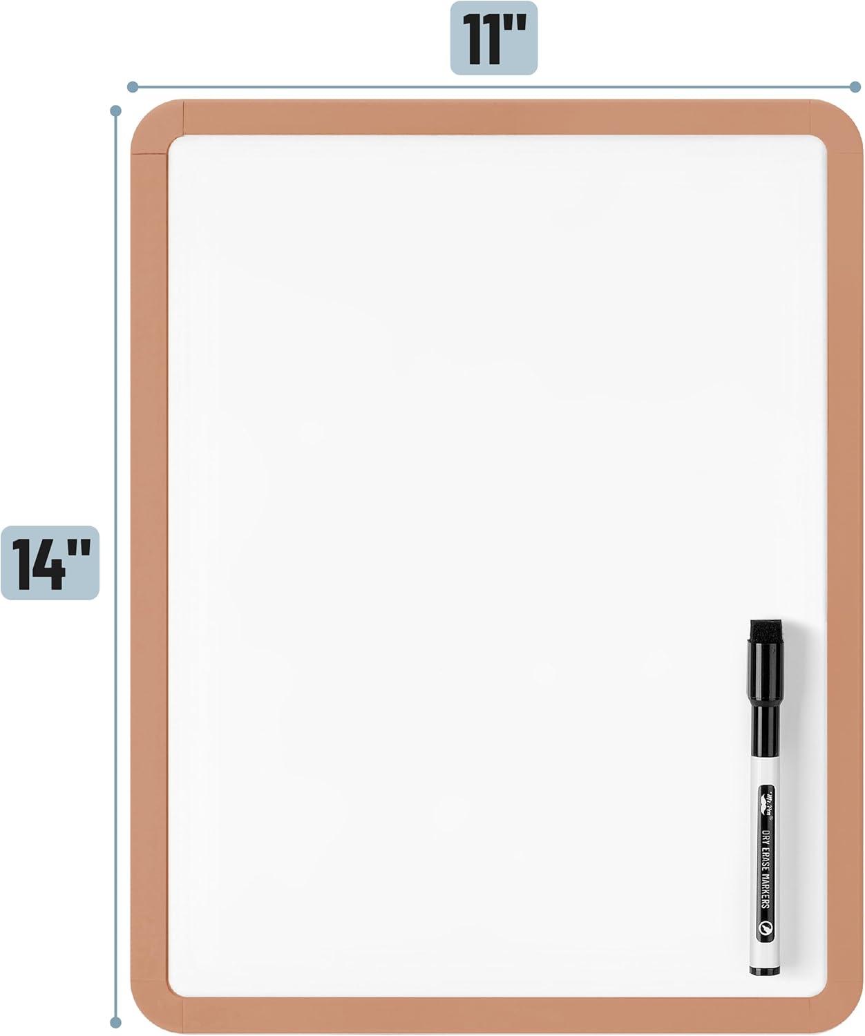 imageMr Pen Dry Erase Board 14quot x 11quot with a Black Dry Erase Marker Light Coral Frame Small White Board White Board for Kids White Board for Students Small Dry Erase Board Mini White BoardSandstone