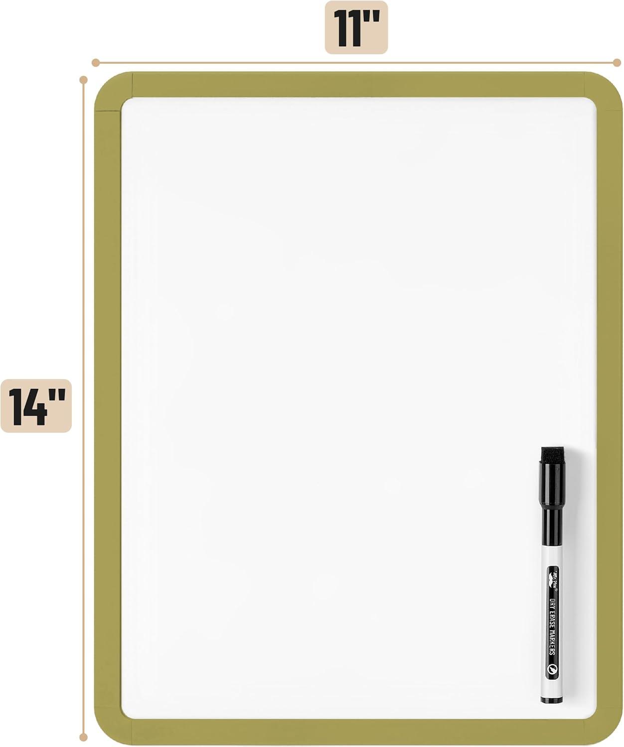imageMr Pen Dry Erase Board 14quot x 11quot with a Black Dry Erase Marker Light Coral Frame Small White Board White Board for Kids White Board for Students Small Dry Erase Board Mini White BoardOlive Green