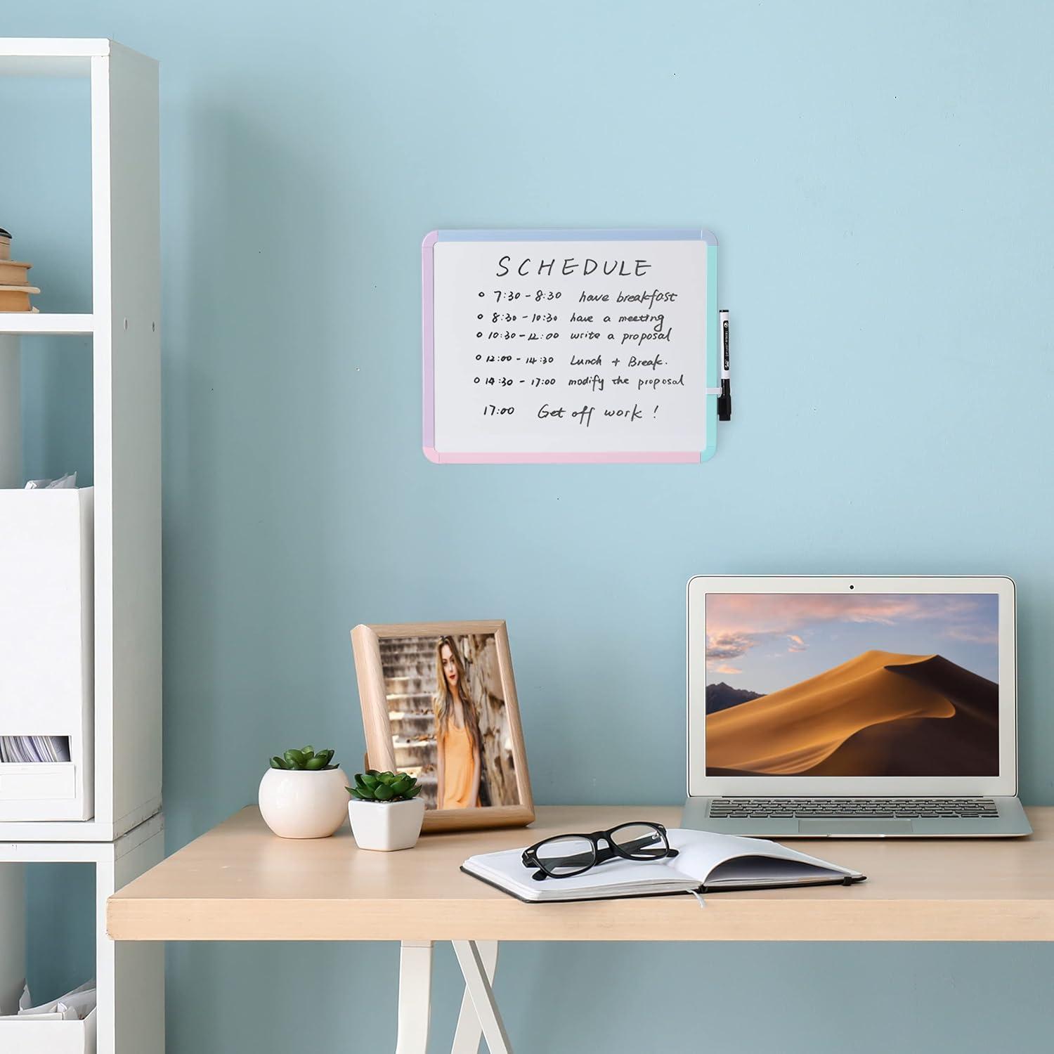 imageMr Pen Dry Erase Board 14quot x 11quot with a Black Dry Erase Marker Light Coral Frame Small White Board White Board for Kids White Board for Students Small Dry Erase Board Mini White BoardC Colorful