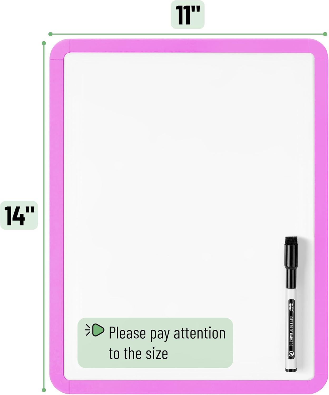 imageMr Pen Dry Erase Board 14quot x 11quot with a Black Dry Erase Marker Light Coral Frame Small White Board White Board for Kids White Board for Students Small Dry Erase Board Mini White BoardLilac Purple