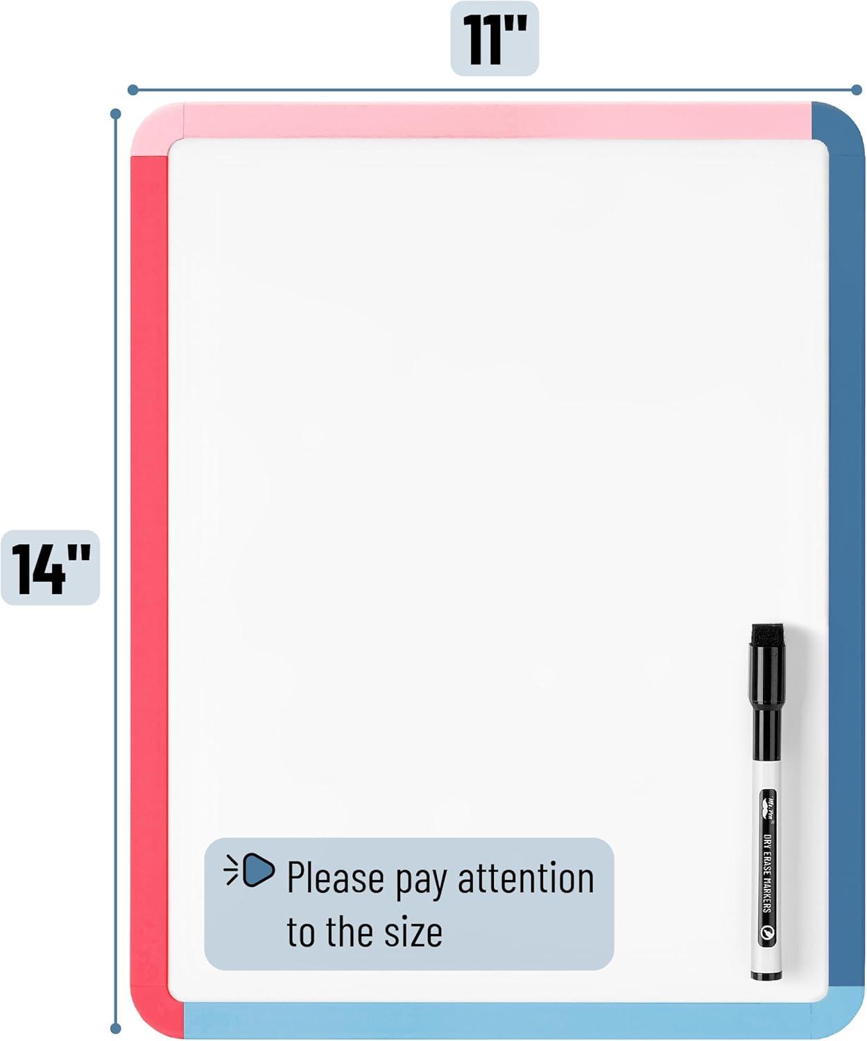 imageMr Pen Dry Erase Board 14quot x 11quot with a Black Dry Erase Marker Light Coral Frame Small White Board White Board for Kids White Board for Students Small Dry Erase Board Mini White BoardPink Tide