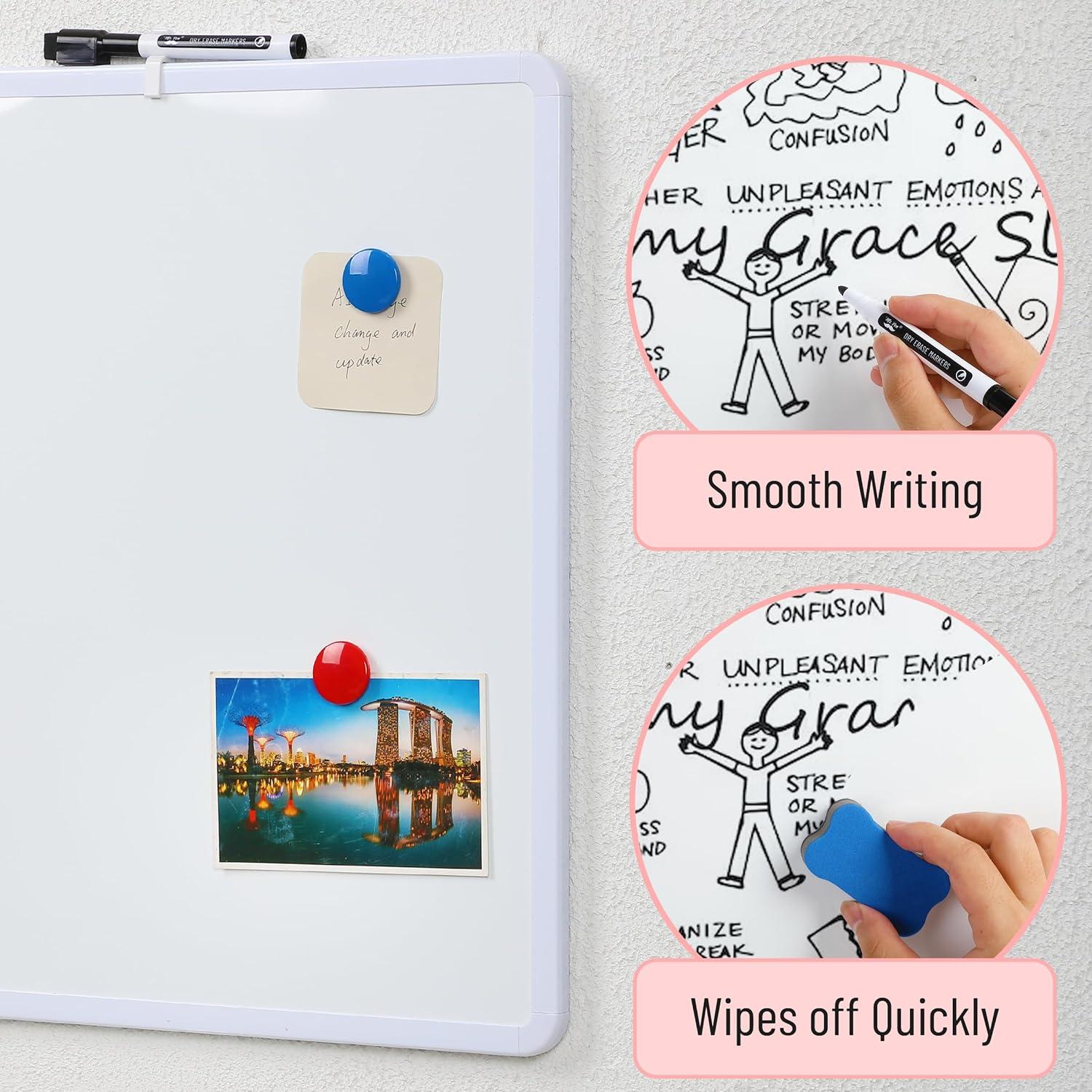 imageMr Pen Dry Erase Board 18 x 24 with a Black Marker White Frame Dry Erase Board for Wall Magnetic Whiteboard for Wall Dry Erase Boards Whiteboards Magnetic White BoardWhite