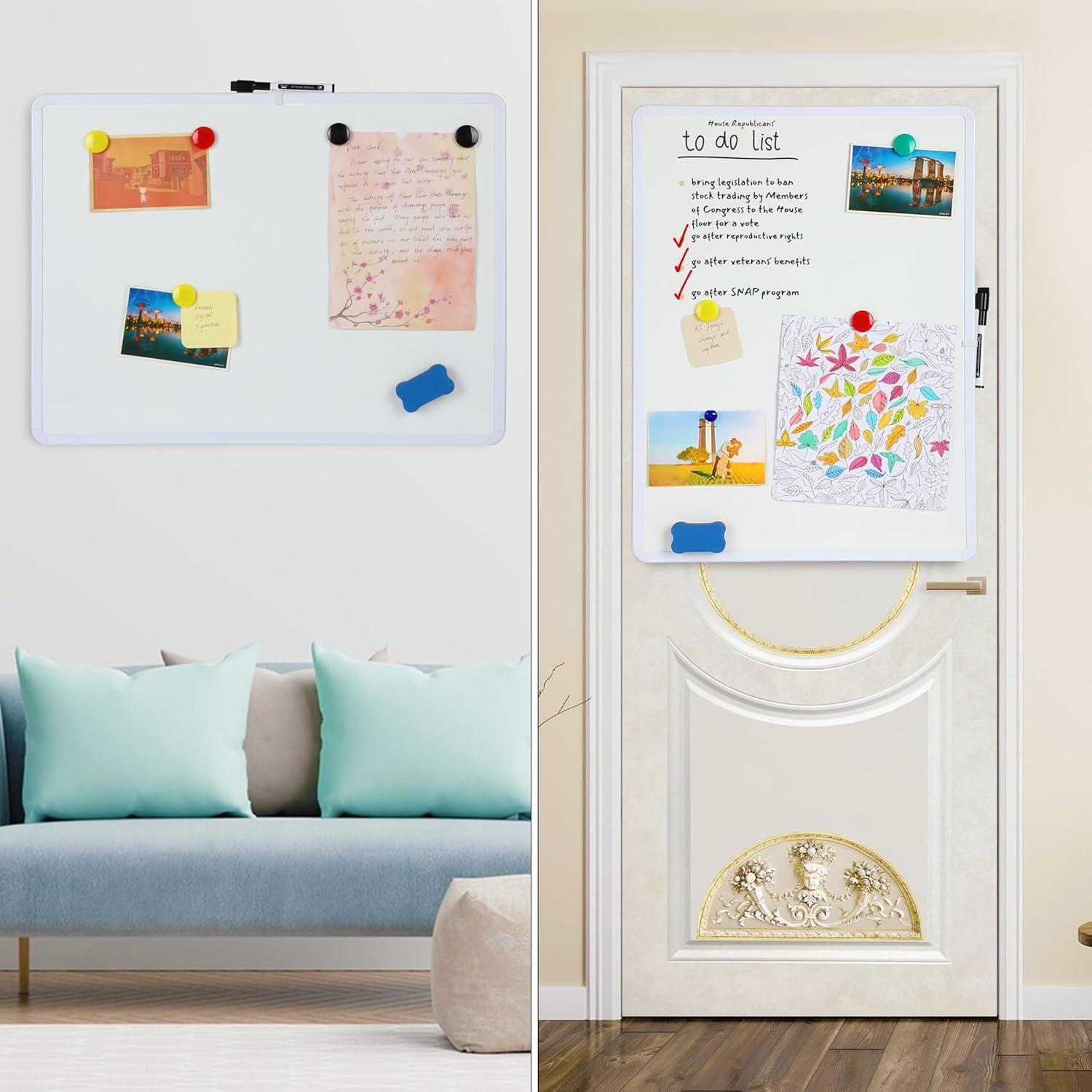 imageMr Pen Dry Erase Board 18 x 24 with a Black Marker White Frame Dry Erase Board for Wall Magnetic Whiteboard for Wall Dry Erase Boards Whiteboards Magnetic White BoardWhite