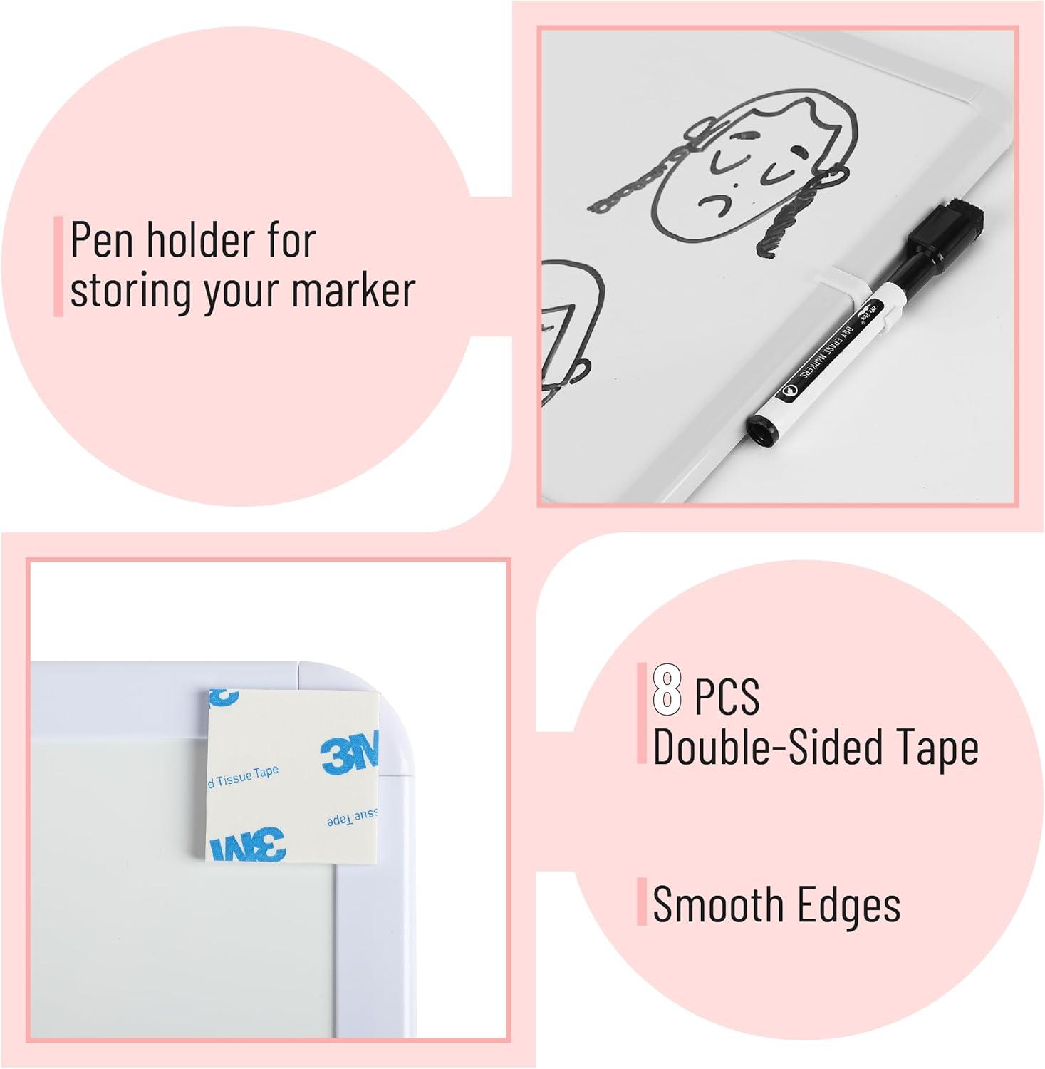 imageMr Pen Dry Erase Board 18 x 24 with a Black Marker White Frame Dry Erase Board for Wall Magnetic Whiteboard for Wall Dry Erase Boards Whiteboards Magnetic White BoardWhite